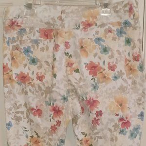 FLORAL JEAN TYPE PANTS